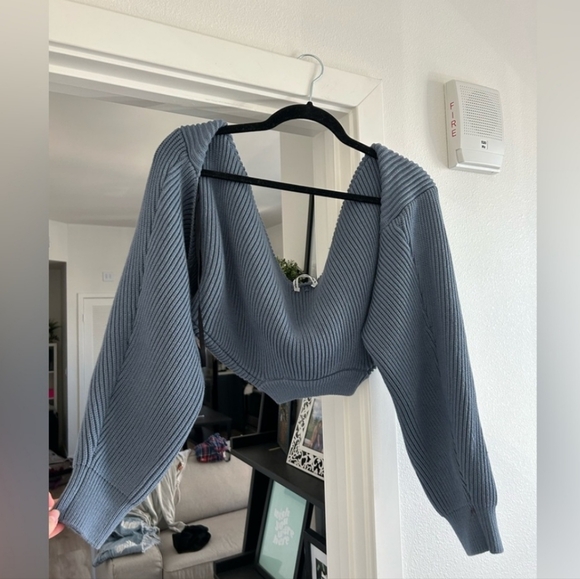 NWT Alexander Wang Blue Knit Shrug - Picture 5 of 8